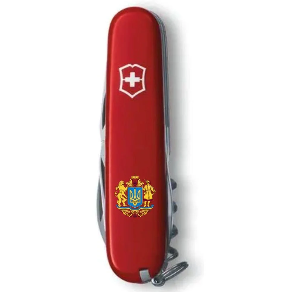 Нож Victorinox Climber Герб Украины красный Фото 2